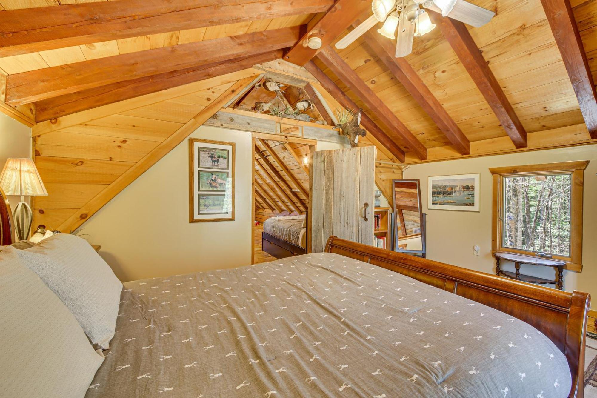 Rustic Searsport Cabin Loft And Sunroom On 10 Acres Esterno foto